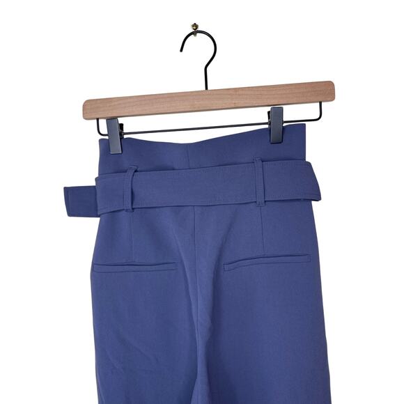 BABATON Power Pant High Waisted Belted Paper Bag Dress Pant Dive Blue Size 2 - Picture 7 of 13